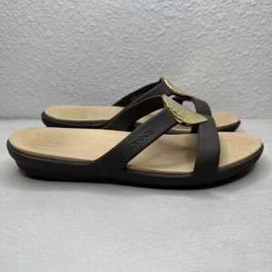 Crocs Sanrah Slip On Hammered Teardrop Comfort Sandals